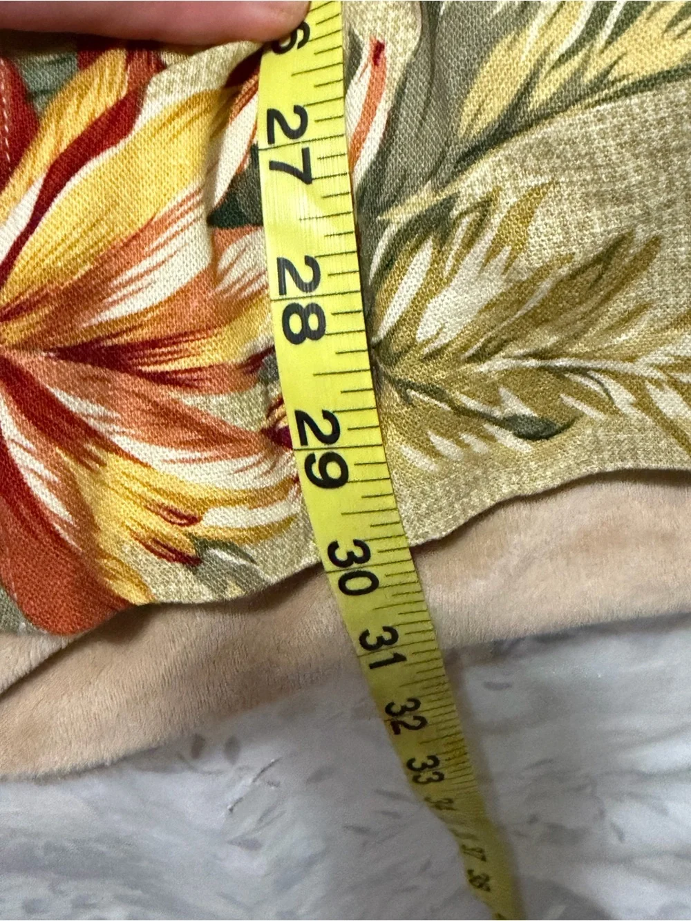 Koret Petites Linen Blend Tropical Floral Button-Front Skirt Set Size 8 Vintage